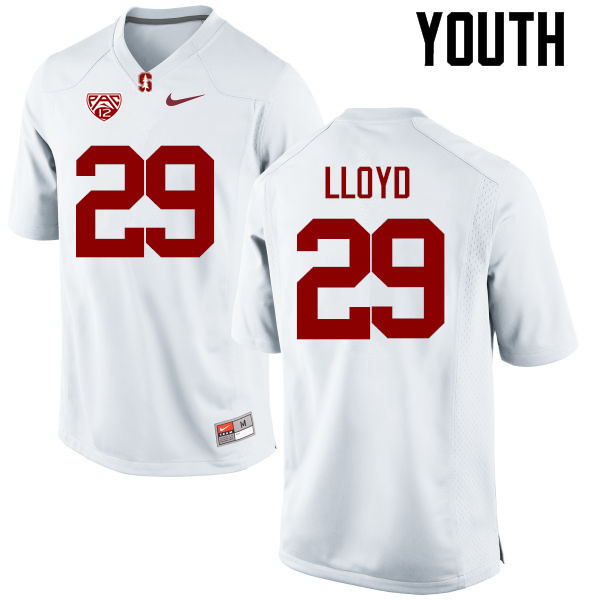 Youth Stanford Cardinal #29 Dallas Lloyd College Football Jerseys Sale-White - Click Image to Close